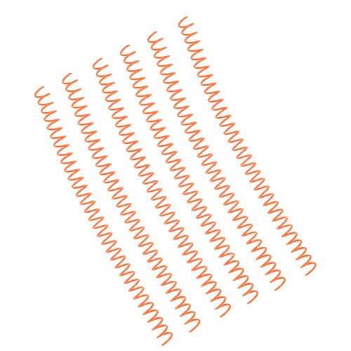 20 Stück Spiralbindedraht, 13 mm, 30 Löcher, Orange