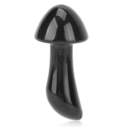 Pilzförmiger Jadestein Massage-Stein Schwarz 1