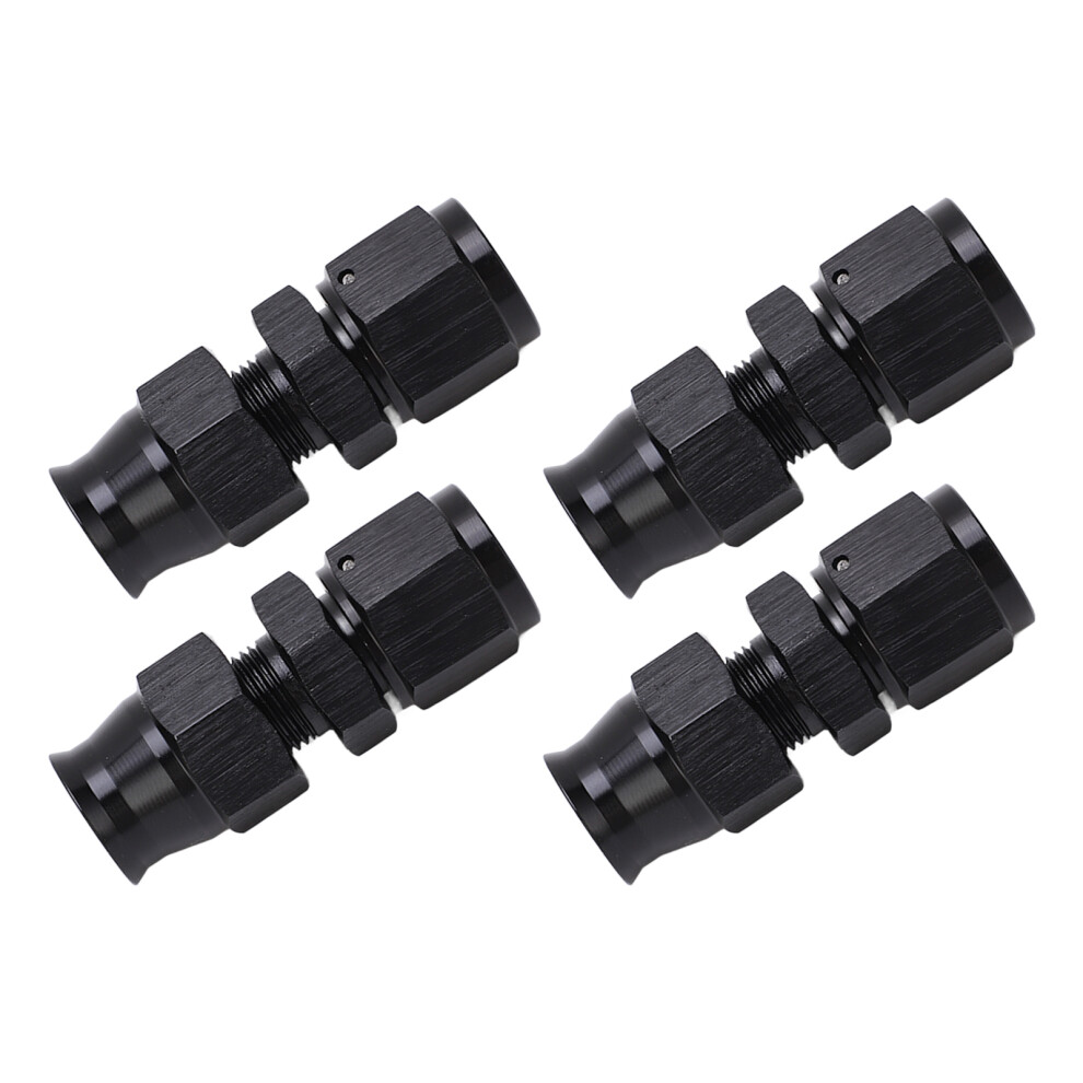 4Pcs Straight Female An6 Adapter Aluminium Alloy Leakproof With Brass Ferrule For Liquid Gas Diesel Oil 5/16In 3311321260033