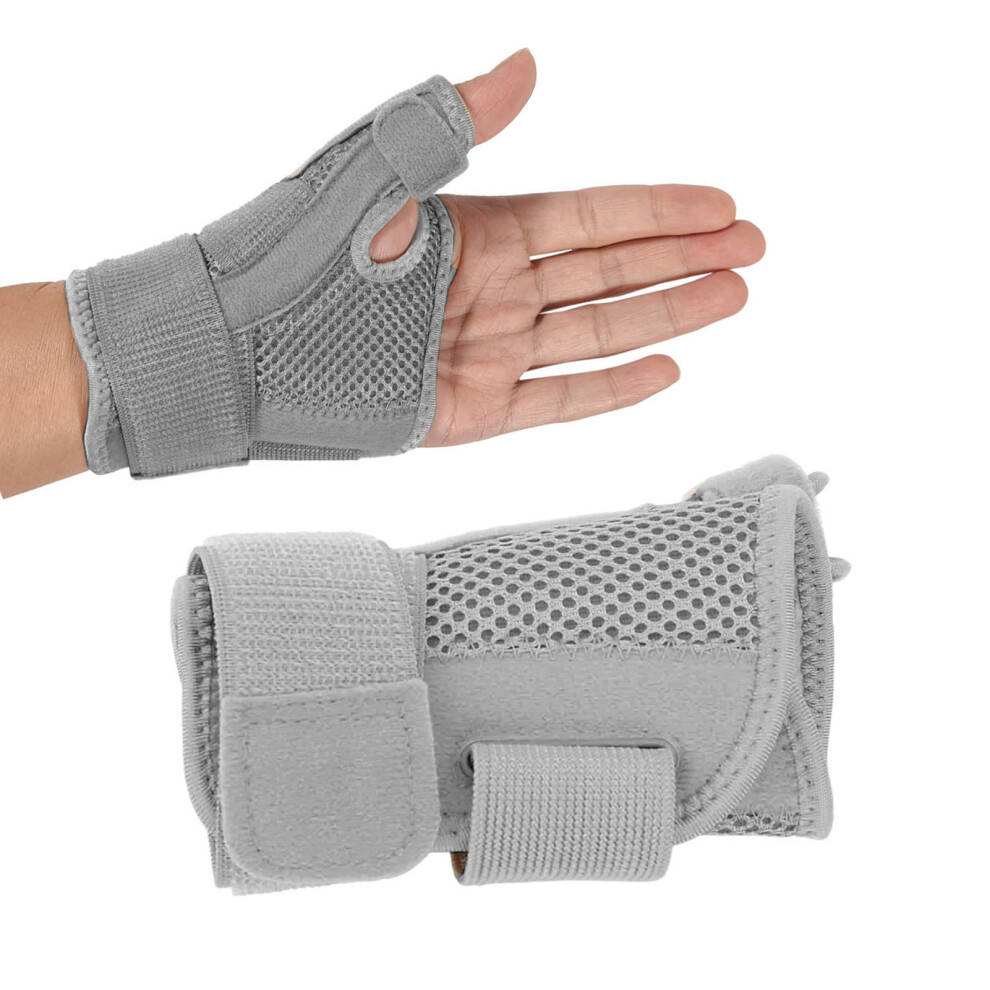 Gray Wrist Brace Stable Adjustable Arthritis Thumb Splint For Carpal Tunnel Tendonitis Pain Relief