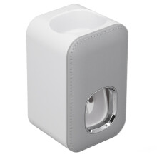 Grauer Zahnpastaspender zur Wandmontage 11,3 x 6,7 x 6 cm