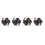 4Pcs Archery Bow String Stabilizer Rubber Recurve Compound Bow Bowstring Silencer Shock Dampener Black 16