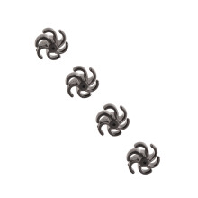 4 piezas de estabilizadores de cuerda para arco de goma 17 g/0.6 oz negro