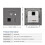 Wand-Wireless-WLAN-Router 300M AP mit USB-Ladestation, Grau 2