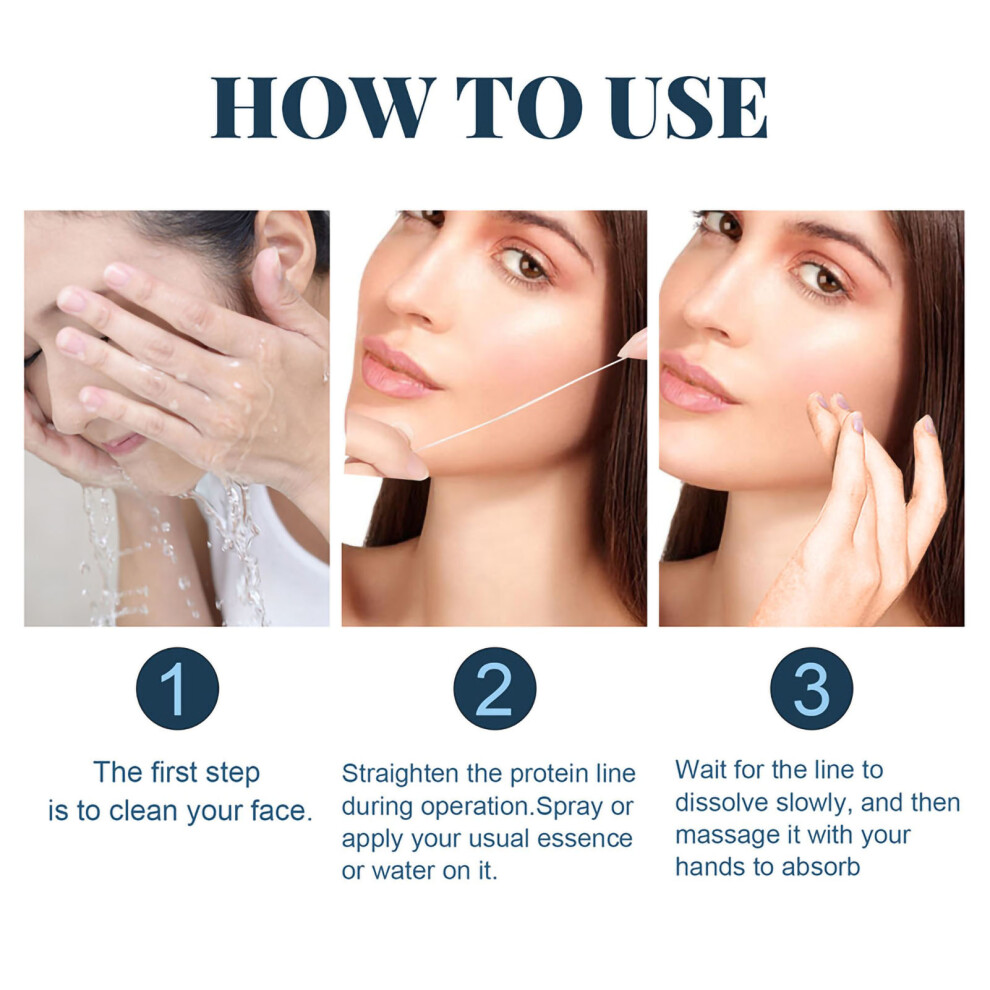 60 Pcs Collagen Silk Threads Moisturizing Silk Thread Lifting Thread Lifting for Skin Tightening Skin Care