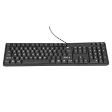 Para MC 689 Teclado USB de 104 teclas con impresión grande negro