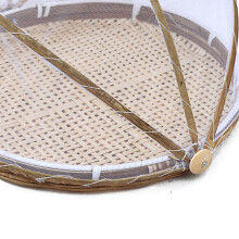 Cesta redonda de bambú con tapa de malla de 30/35/40 cm