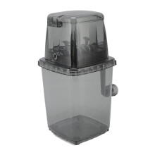 Trituradora de hielo manual pequeña portátil gris 20,5 oz
