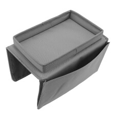 Mesa plegable para reposabrazos de sofá, gris, 295 g, Oxford 600D