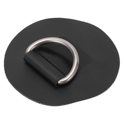 Einlagiges D-Ring-Patch - 15 g/0,5 oz, 6,5 cm, Schwarz