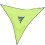 Hamaca triangular para varias personas 280x280x280 cm verde 2