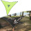 Hamaca triangular para varias personas 280x280x280 cm verde 1