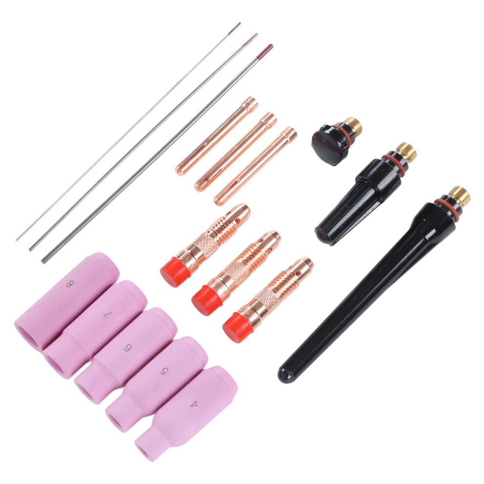 17Pcs Tig Welding Set Abs Argon Arc Welding Torch Glass Infusion Parts Set For Wp17 18 26 Torch 6951321267839