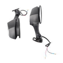 Schwarzer LED-Rückspiegel mit Blinker für ZX10R/H2/400