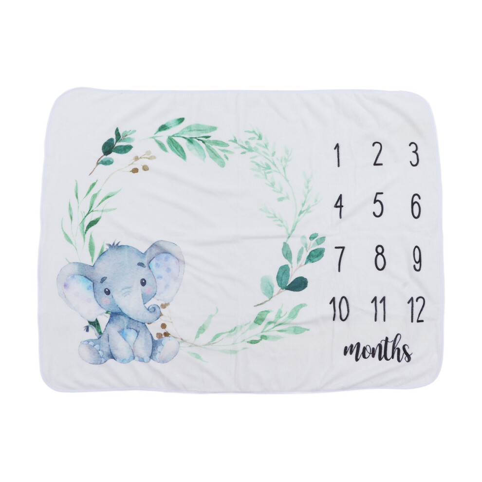 Baby Monthly Milestone Blanket Soft Safe Branch Elephant Reasonable Size Newborn Photography Background 4971321270235