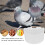 20 Stück weiße Kunststoff-Vogelfutter-Schüsseln 9x6 cm Set 8