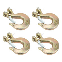 4x Clevis-Schlupfhaken 1/4-Zoll 2750 Pfund G70 Silber