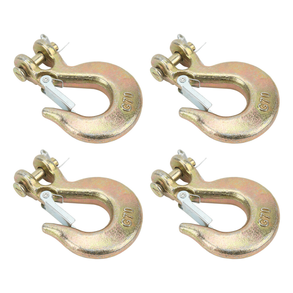 4 Pcs Clevis Slip Hook 1/4In 2750Lbs Capacity Heavy Duty Forged Steel Grab Hook For Lifting 8471321273695