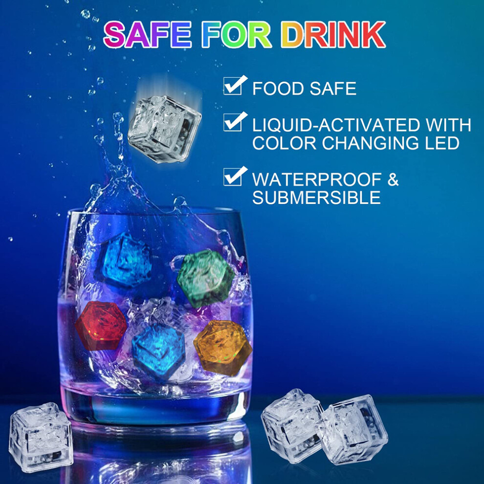 Light 12Pcs Up Diving Pool Toys Colorful Led Ice Pieces Swimming Dive Throw Toy Set Bath Toys For Pool Use Pool Party Favors