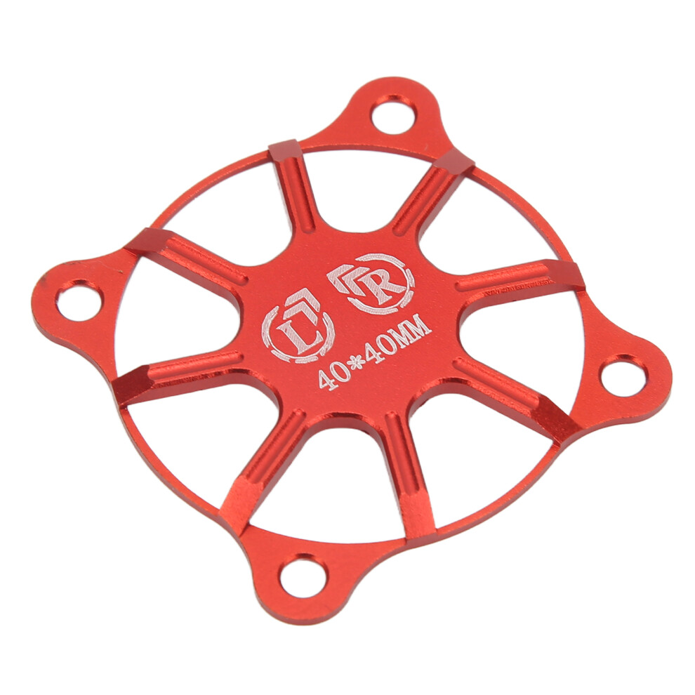 Rc Cooling Fan Cover 40X40mm Aluminium Alloy Protective Accessory Part For Motor Red 8221321274358