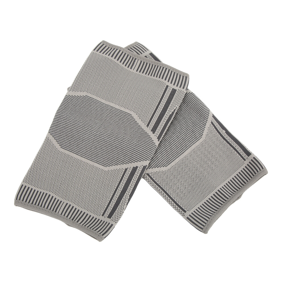 1 Pair Knee Support Brace Graphene Double Side Wormwood Natural Heating Cold Protection Knee Support Sleeve L