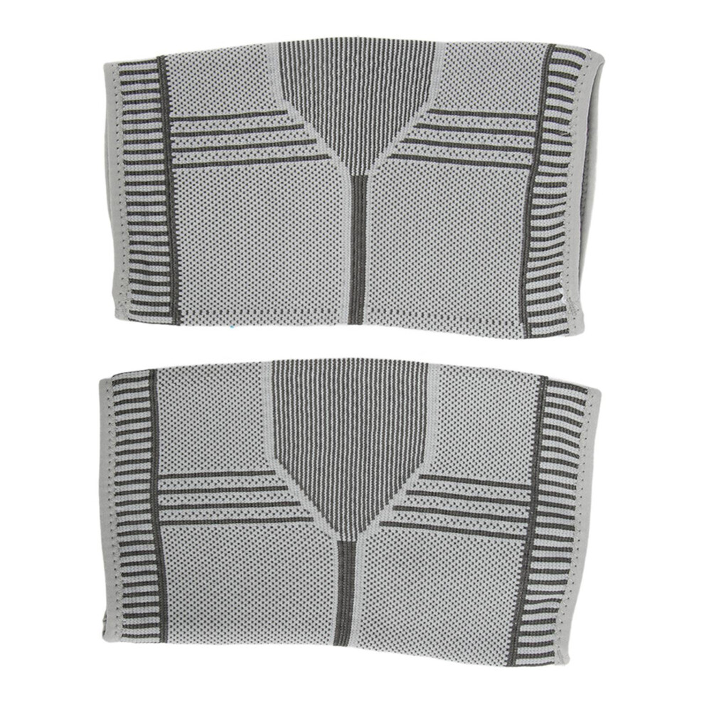 1 Pair Graphene Elbow Brace High Elasticity Breathable 3D Weaving Elbow Support for Fitness Basketball Volleyball L