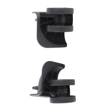 Rueda giratoria de nylon para maleta, negra, repuesto para reparación de equipaje, 1 par