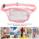Riñonera de PVC transparente rosa - resistente al agua 8