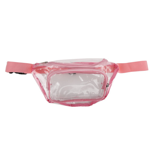 Riñonera de PVC transparente rosa - resistente al agua