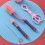 Set de 3 cepillos para biberón de bebé - silicona morada 3