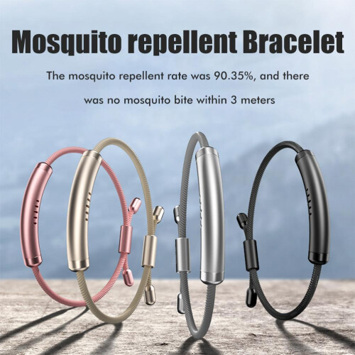 Pulsera antimosquitos, 6 varillas, 19,4 cm, Negro 2