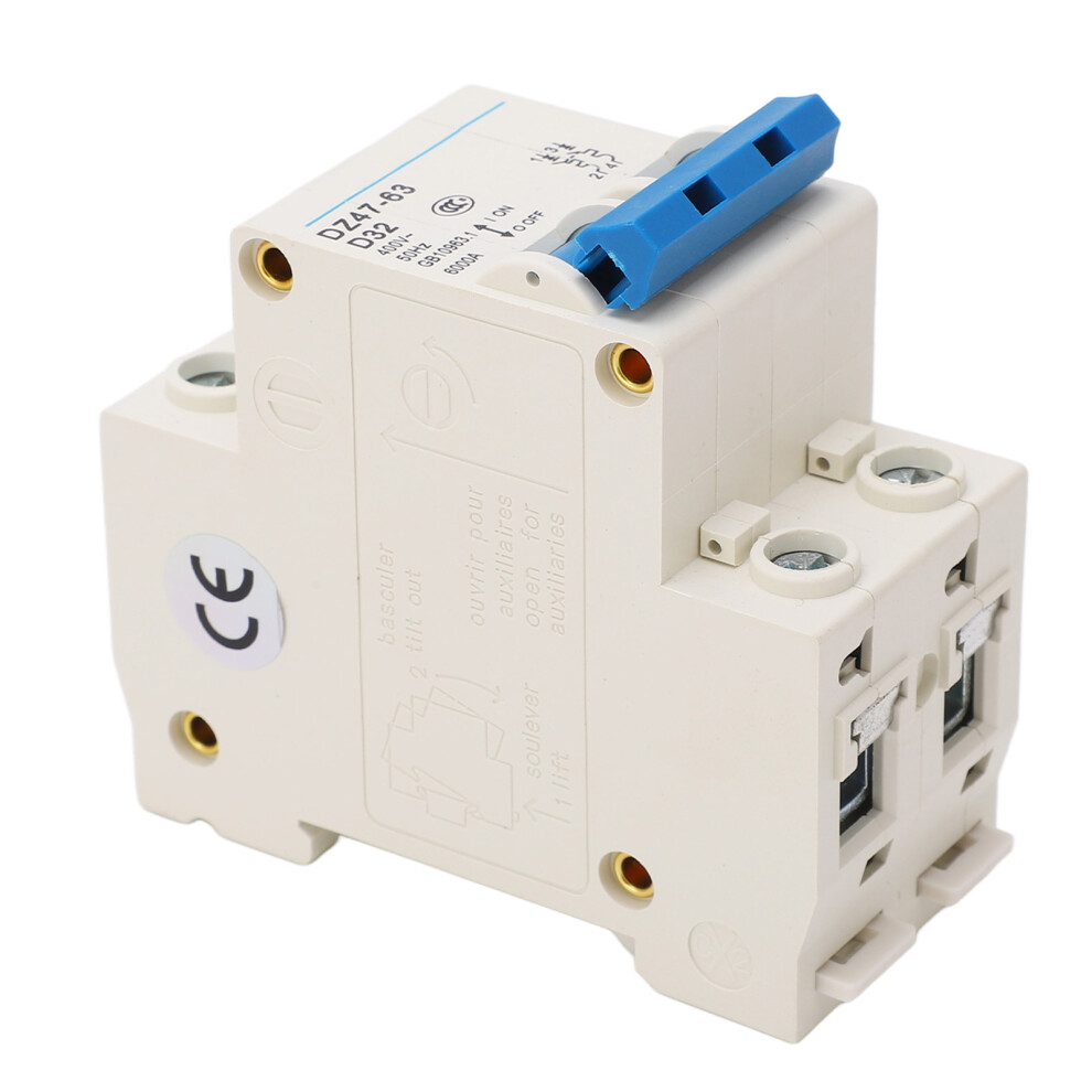 2P Miniature Circuit Breaker Compact Din Rail Mounted Circuit Breaker Breaking Capacity 6000A 400V 32A 3711321275905