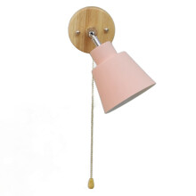Macaron-Wandleuchte fürs Bett pink 12 cm Schirm 380 g