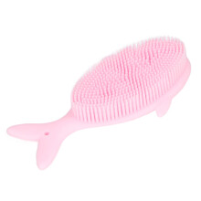 Cepillo de baño para bebé de silicona con forma de ballena rosa 3x7x14 cm 100g
