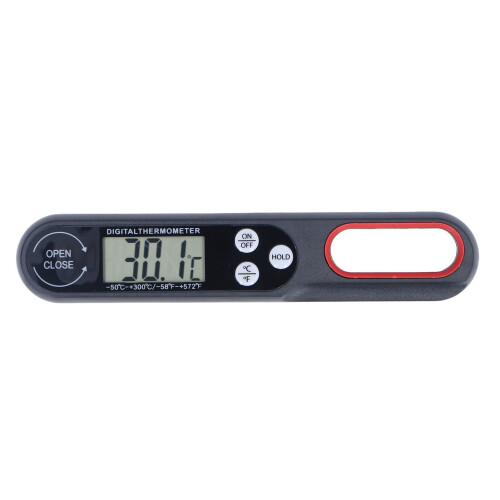 Termómetro digital para alimentos AG13-160mAh plegable negro 1