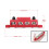 4-Post-Verteilerblock M8-Gewindestifte 250 A Rot 12