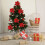 Stoffblumen 22 cm Weihnachtsbaum 6 Farben 10