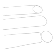 3 Stück weißes Eisen-Pflanzenrankgitter 40 cm 296 g Innen