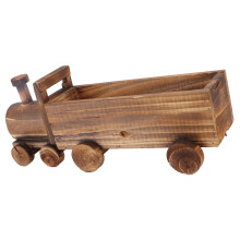 Holz-Blumentopf aus Fichte in Zugform, 37 12 14,5 cm