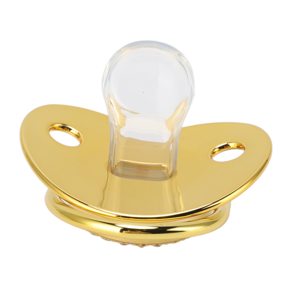 Baby Pacifier Ultra Soft Bling Silicone Newborn Pacifier For 6‑18 Months Infant Light/Gold