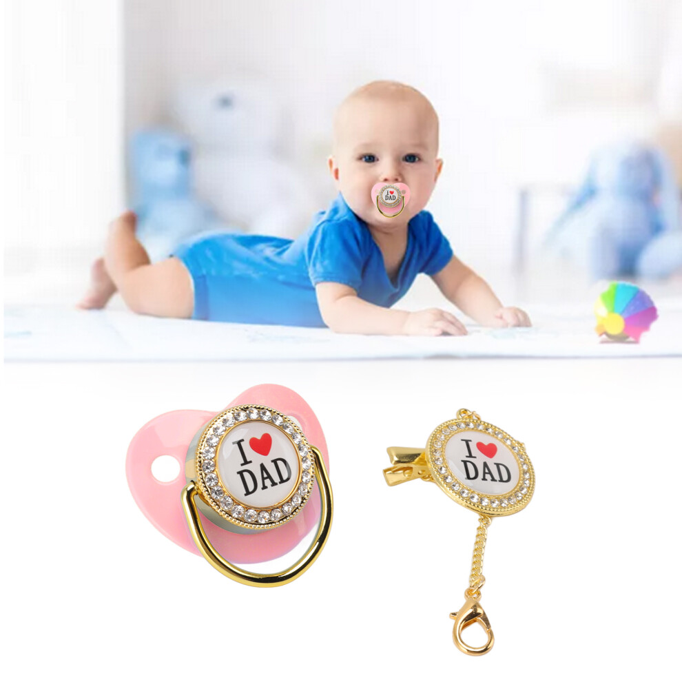 Baby Soother Pacifier Bpa Free Interesting Rhinestone Design Silicone Baby Pacifier M For 6 To 18 Months Baby Pink