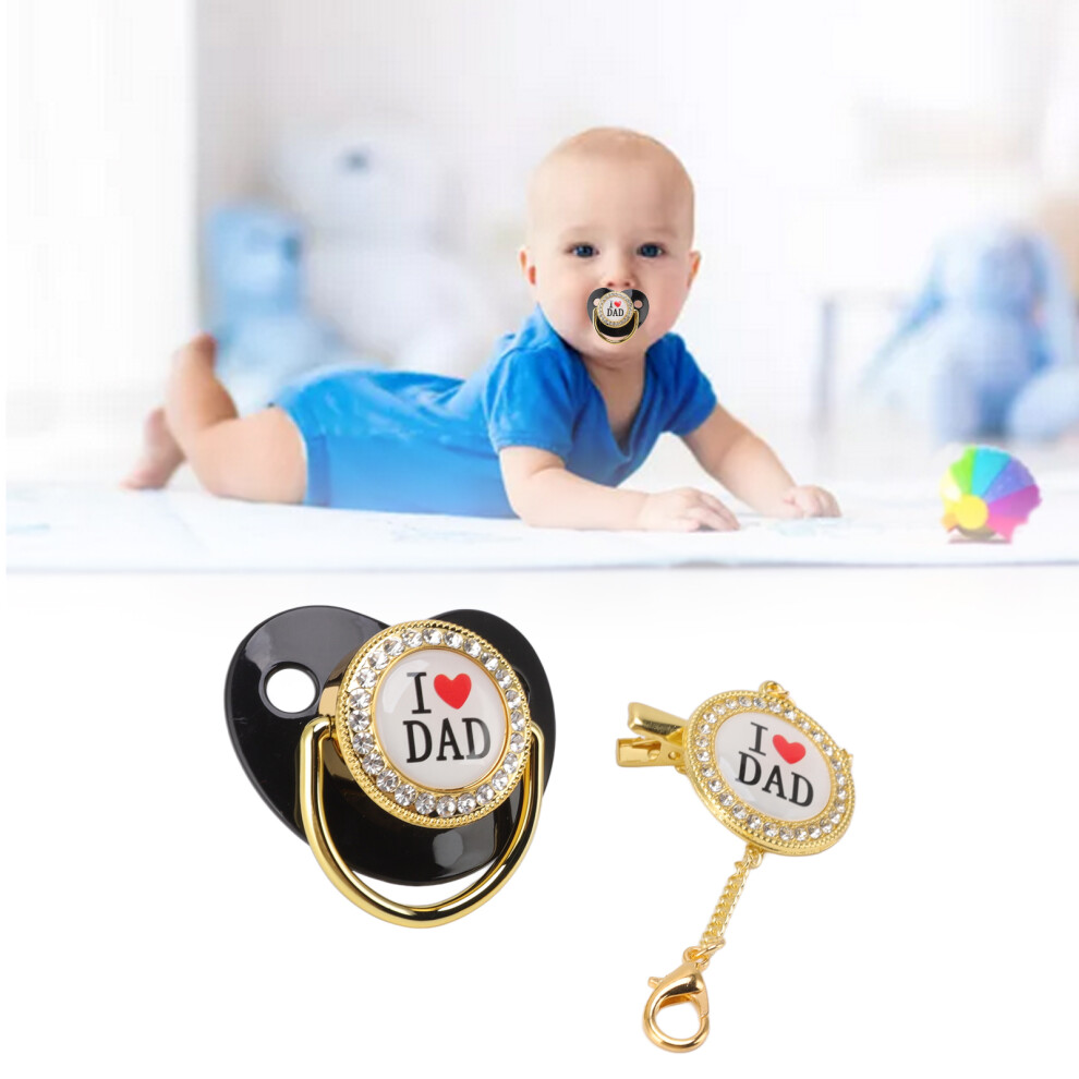 Baby Soother Pacifier Bpa Free Interesting Rhinestone Design Silicone Baby Pacifier M For 6 To 18 Months Baby Black