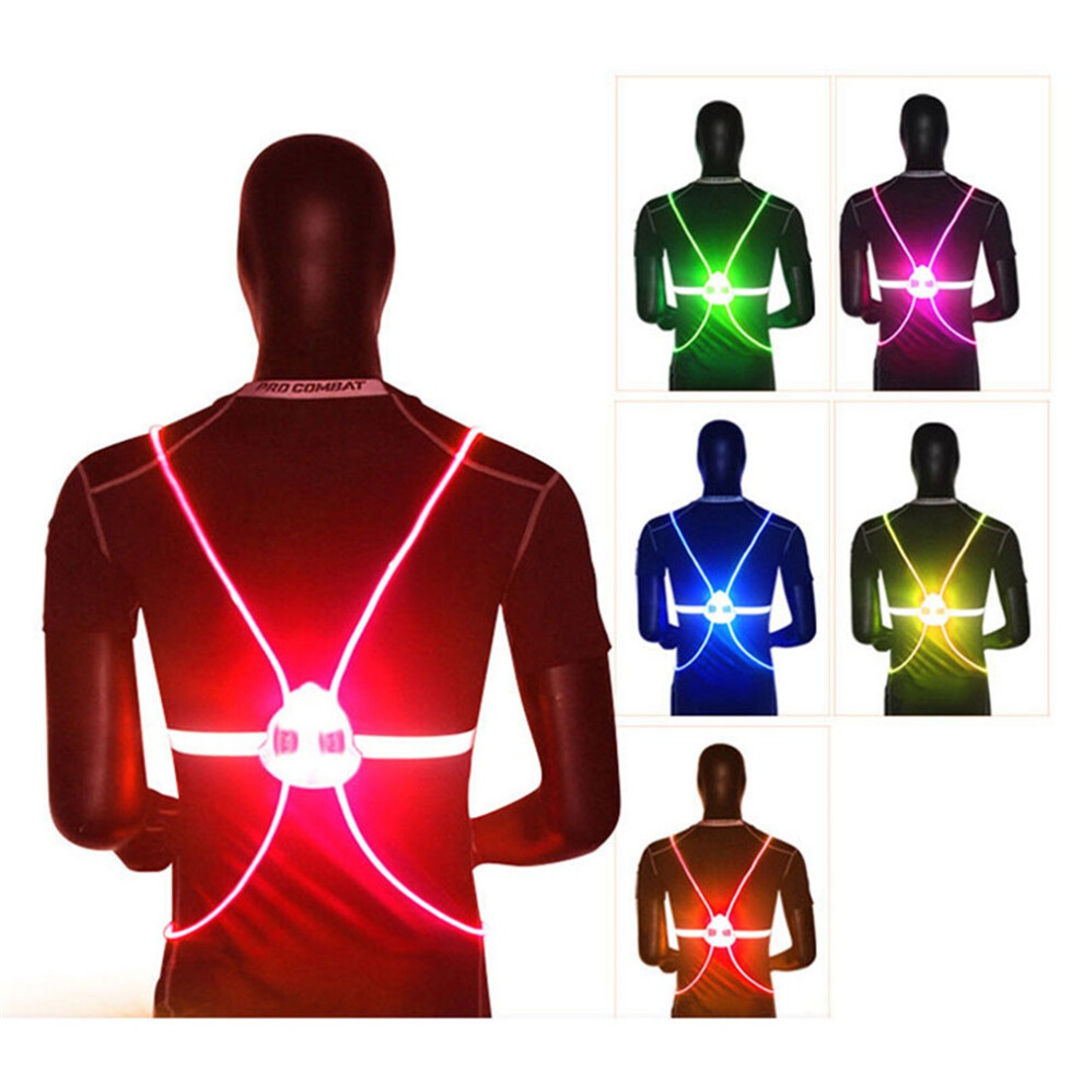 Outdoor 360 Reflective Led Flash Driving Vest High Visibility Night Running Cycling Riding Safety Bike Vest 8751321281396