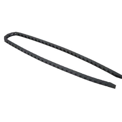 Cadena portacables para CNC, 1m, negra, de plástico, con conectores finales
