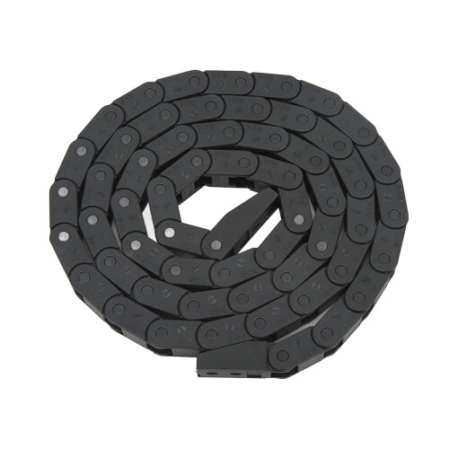 Cadena portacables para CNC, 1m, negra, de plástico, con conectores finales 1