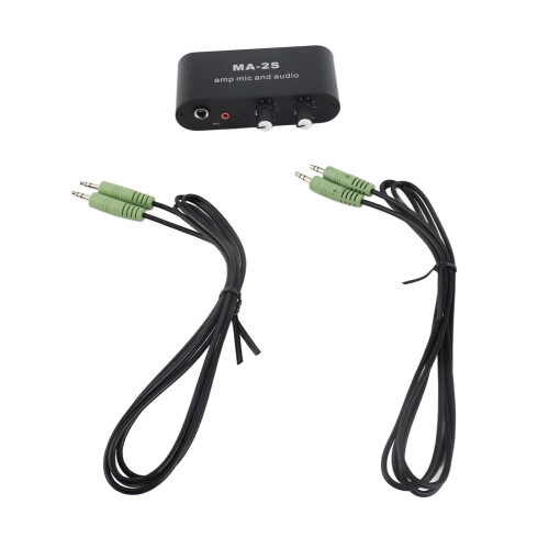 Preamplificador estéreo compacto de 3 salidas Al-ABS plateado 1