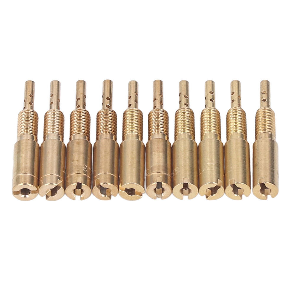10Pcs Carburetor Pilot Slow Jets Kit 15Â25 30Â40 Metal For Mikuni Hs40 Hsr42 Hsr45 4101321283663