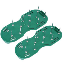 Manual Lawn Scarifier Garden Spike Sandals Grass Spike Shoes with Zinc Alloy Metal Buckle Straps for Gardening Industry Green