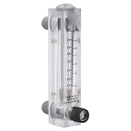 Durchflussmesser aus klarem Acryl – Panel-Typ 0,3–3 GPM 1