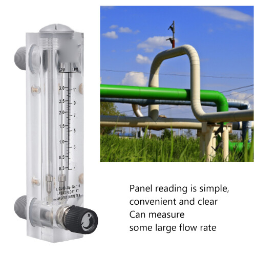 Durchflussmesser aus klarem Acryl – Panel-Typ 0,3–3 GPM 2